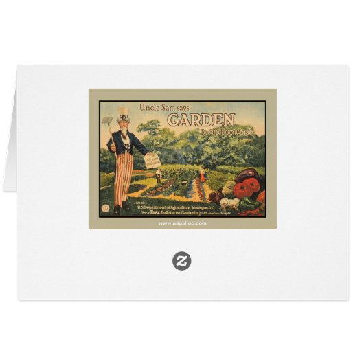Uncle Sam says: garden to cut food costs (Back Horizontal)