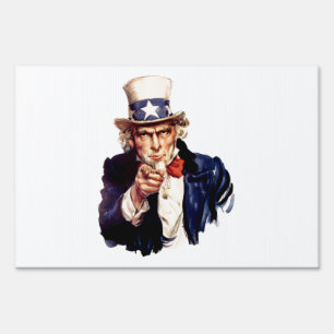 Uncle Sam Says Keep Off Lawn Sign