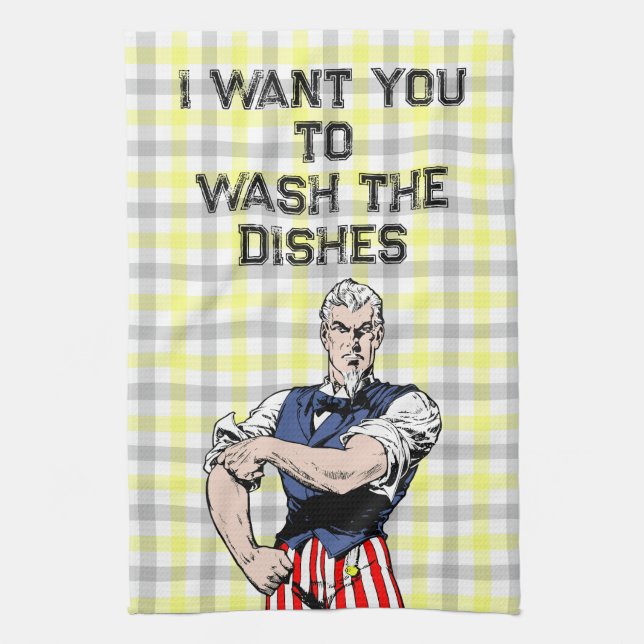 Uncle Sam Says Kitchen Towel (Vertical)