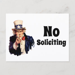 Uncle Sam Says No Soliciting Postcard
