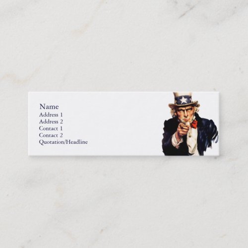 Uncle Sam Skinny Profile Cards