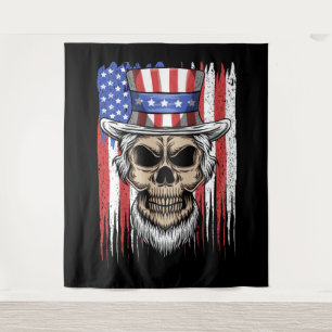 Uncle Sam Skull Tapestry
