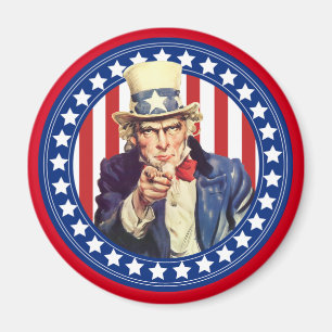 Uncle Sam Stars and Stripes Magnet