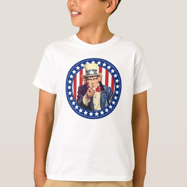 Uncle Sam Stars and Stripes T-Shirt (Front)
