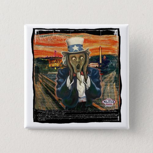 Uncle Sam The Scream by Yes Politics Suck Button