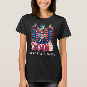 Uncle Sam Throne 4th Of July Usa Patriotic Boys Ki T-Shirt