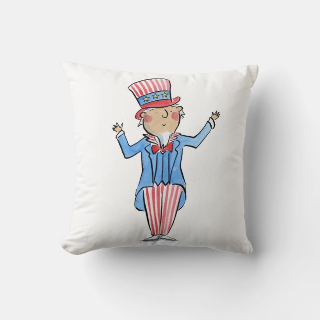 Uncle Sam Throw Pillow (Front)