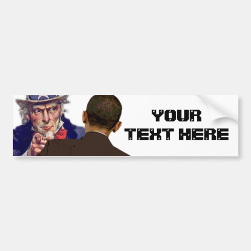 Uncle Sam to Obama Bumper Sticker