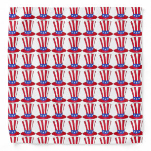 Uncle Sam Tophat July 4th USA Patriotic American Bandana