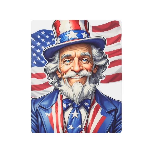 Uncle Sam USA Metal Print (Front)