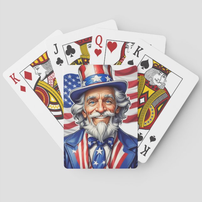 Uncle Sam USA Poker Cards (Back)