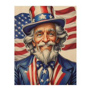 Uncle Sam USA Wood Wall Art
