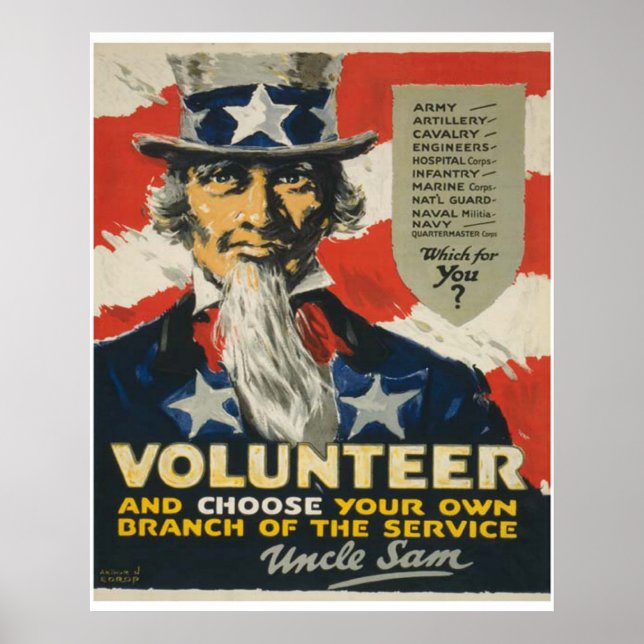 Uncle Sam - Volunteer Poster (Front)