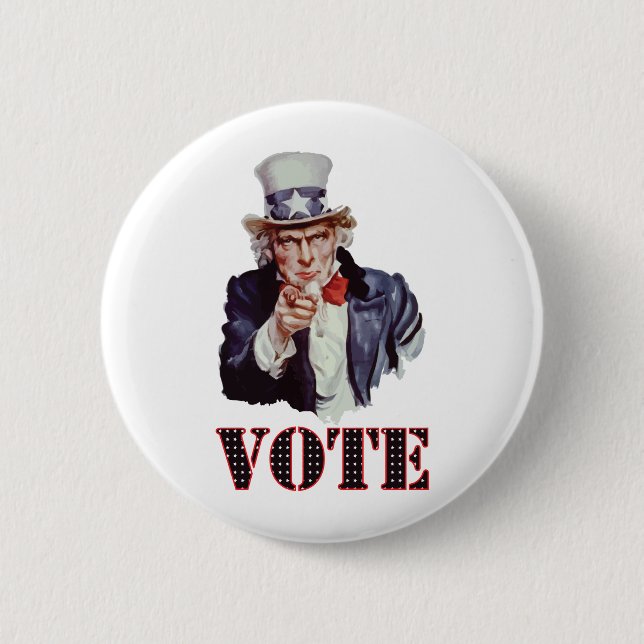 Uncle-Sam---Vote Button (Front)
