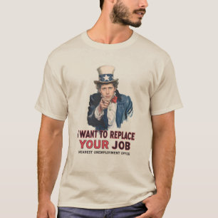 Uncle Sam Wants to Replace Your Job With AI T-Shirt