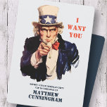 Uncle Sam Wants You For Groomsman Duty Invitation<br><div class="desc">Call your groomsman with this military style call to action report for groomsman duty invite. Let uncle sam do the calling for you. This design is composed of watercolor Uncle Sam. 

Available here:
http://www.zazzle.com/store/whitepaperbirch</div>