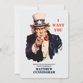 Uncle Sam Wants You For Groomsman Duty Invitation (Front)