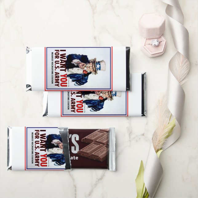 Uncle Sam Wants You Hershey Bar Favors (Front)