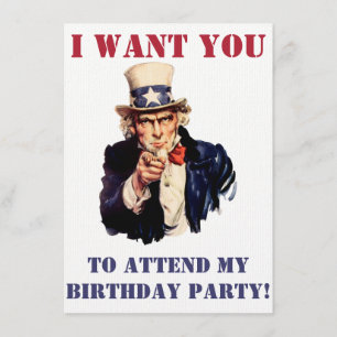 Uncle Sam wants you! Invitation