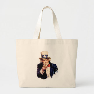 Uncle Sam Wants You! Large Tote Bag