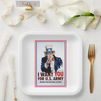 Uncle Sam Wants You. Paper Plates