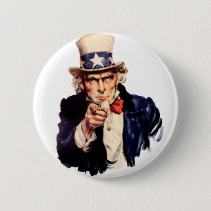 Uncle Sam Wants You! Pinback Button