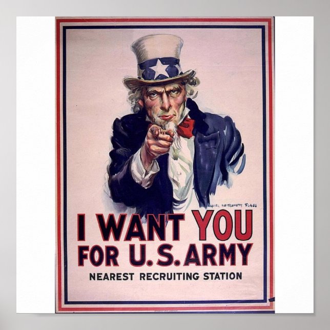 "Uncle Sam Wants You" Poster (Front)