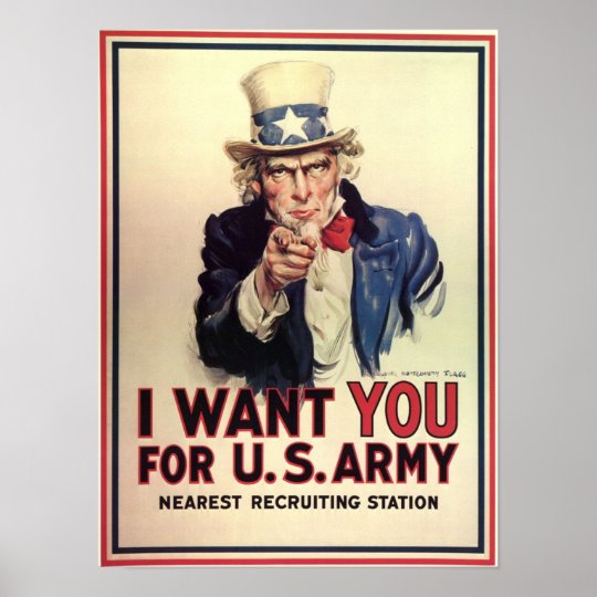 Antiquitaten Kunst Kunstplakate Bob Ross Uncle Sam 3274 I Want You Poster 24x36
