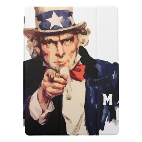 Uncle Sam Wants You Silhouette Patriot iPad Pro Cover