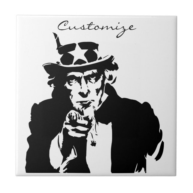 Uncle Sam Wants You Thunder_Cove Ceramic Tile (Front)