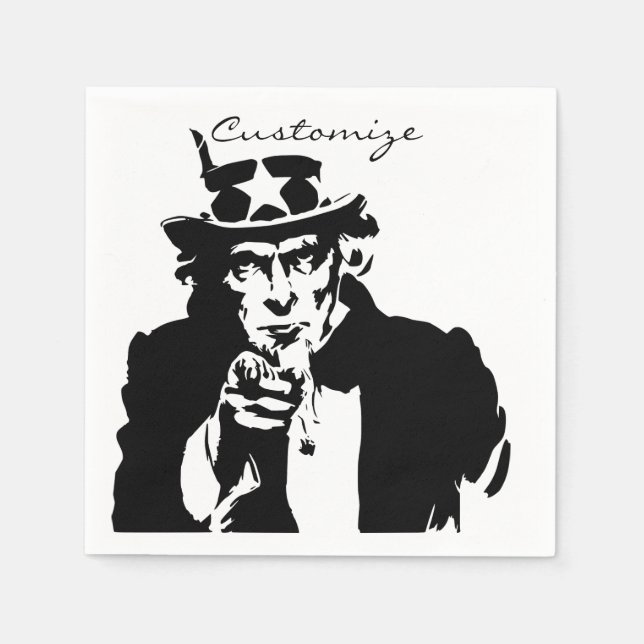 Uncle Sam Wants You Thunder_Cove Napkins (Front)