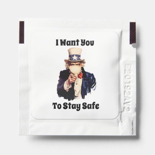 Uncle Sam Wants You To Stay Safe Hand Sanitizer Packet