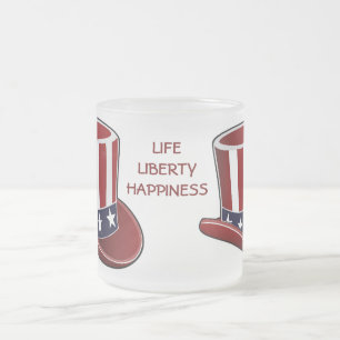 Uncle Sam's Hat "Life Liberty Happiness" Mug
