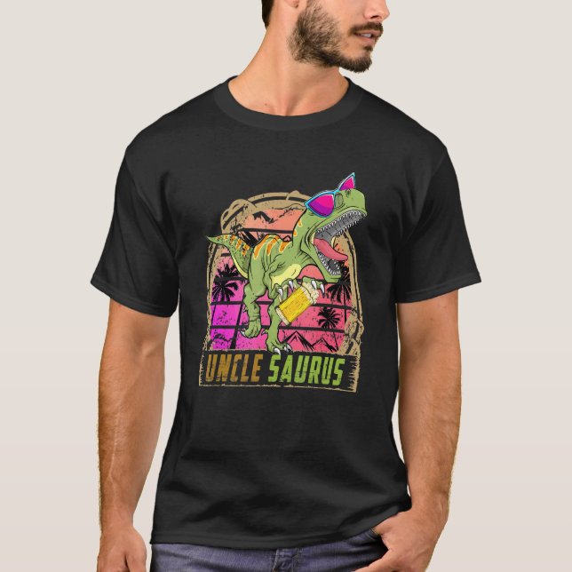 Uncle Saurus Men Uncle Saurus Rex Birthday Party D T-Shirt (Front)