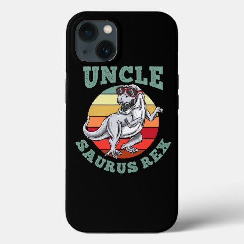 Uncle Saurus Rex Unclesaurus Dinosaur Family 2 iPhone 13 Case