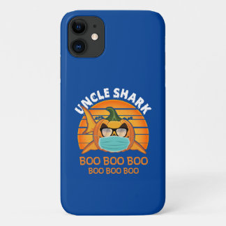 Uncle Shark Boo Boo Shirt Pumpkin Halloween Uncle iPhone 11 Case