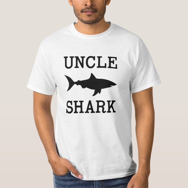 Uncle Shark shirt funny mens Uncle gift (Front)
