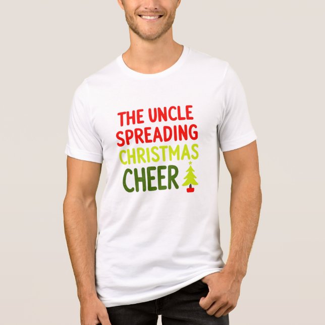 Uncle Spreading Christmas Cheer Tri-Blend Shirt (Front)