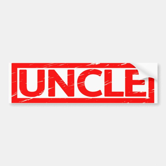 Uncle Stamp Bumper Sticker (Front)