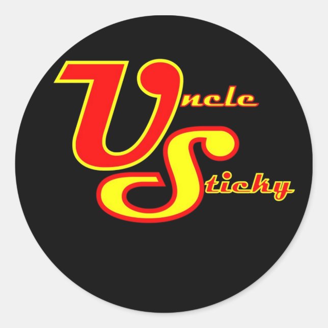 Uncle Sticky Round Sticker (Front)