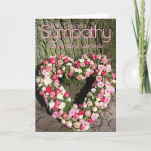 Uncle  Sympathy card with Roses