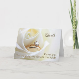 Uncle Thanks for Walking me down Aisle Thank You Card