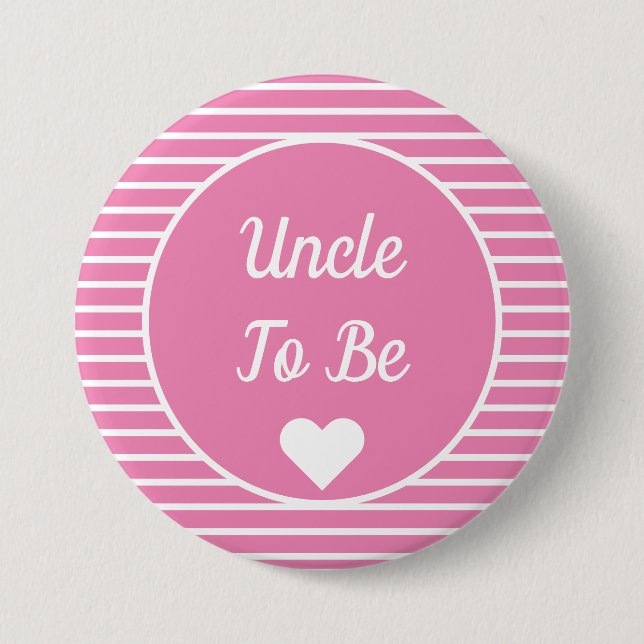 Uncle To Be Baby Shower Button (Front)