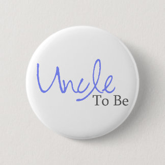 Uncle To Be (Blue Script) Pinback Button