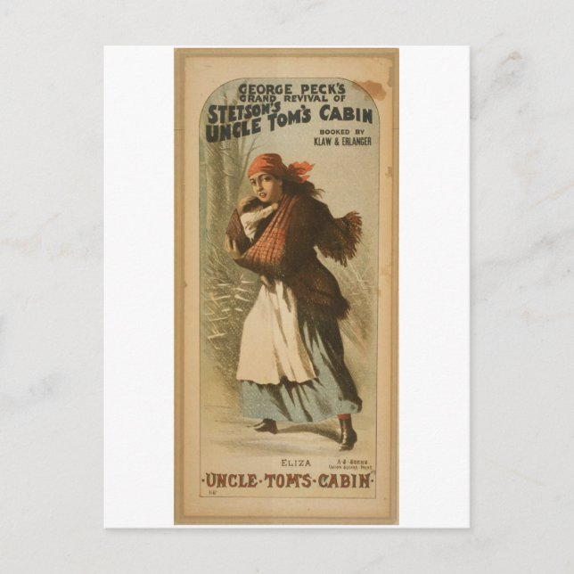 Uncle Tom's Cabin,  'Eliza' Retro Theater Postcard (Front)