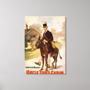 Uncle Tom's Cabin Man and Donkey Theatre Canvas Print