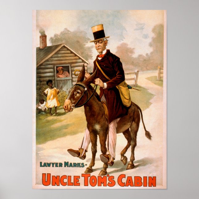 Uncle Tom's Cabin Man and Donkey Theatre Poster (Front)