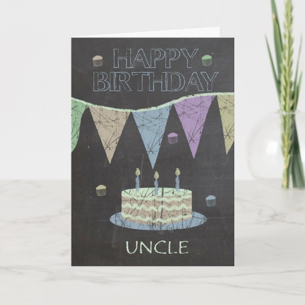 Happy Birthday Uncle-Cake Image