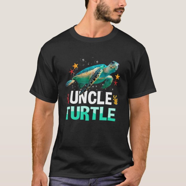 Uncle Turtle Family Matching Turtles Lover Fathers T-Shirt (Front)