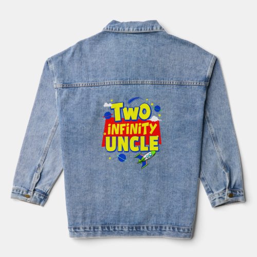 Uncle Two Infinity And Beyond Birthday Decorations Denim Jacket